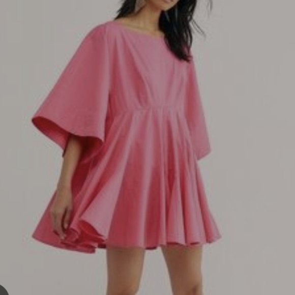 Free People Dresses & Skirts - Free People Keyhole Babydoll Pink Girl You Like Tunic Mini Dress Medium
